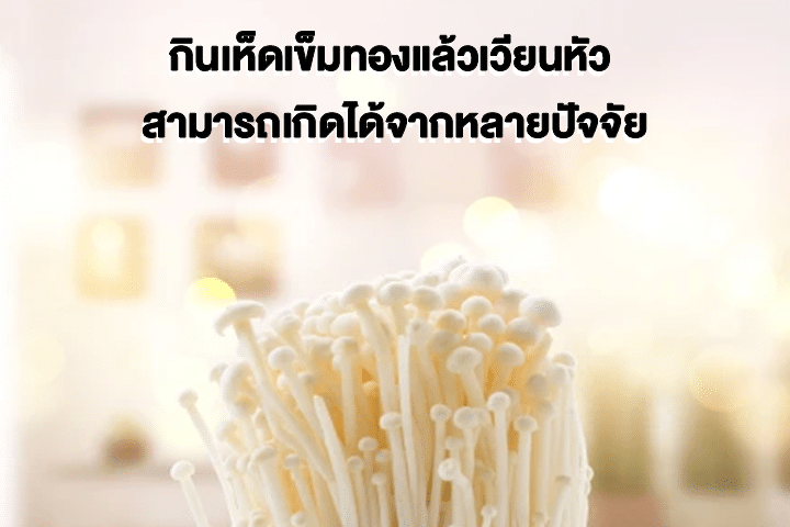 กินเห็ดเข็มทองแล้วเวียนหัว สามารถเกิดได้จากหลายปัจจัย