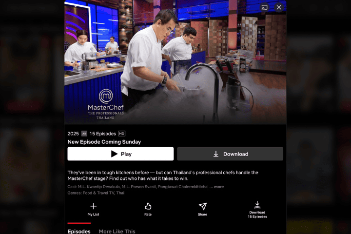 2. MasterChef: The Professionals Thailand (2025) - 5 อันดับวาไรตี้น่าดูใน Netflix ช่วงนี้! อัปเดตล่าสุด 16/5/68