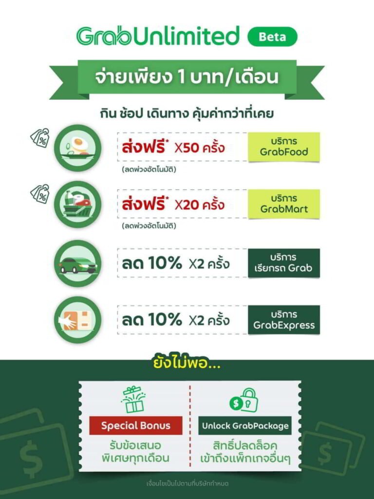ไม่ใช่แค่ GrabFood ยังมีดีลจากบริการอื่น