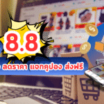 สรุปโปร 8.8 จากร้านดัง ลดราคา แจกคูปอง ส่งฟรี